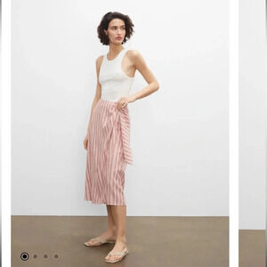 NWT!! Club Monaco - Wrap Stripe Skirt - Red/White - Size 4